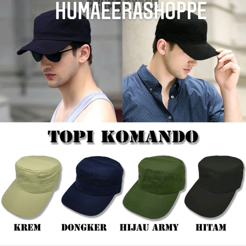 Topi komando | topi polos pria | topi army | topi tentara militer