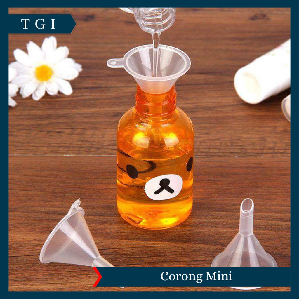 TGI - FUNNEL CORONG MINI PLASTIK TRANSPARAN UNTUK BOTOL PARFUM MINYAK ESSENTIAL PARFUME | CORONG MINI KECIL PLASTIC E-LIQUID ESSENTIAL OIL AIR MINYAK PARFUM PLASTIK