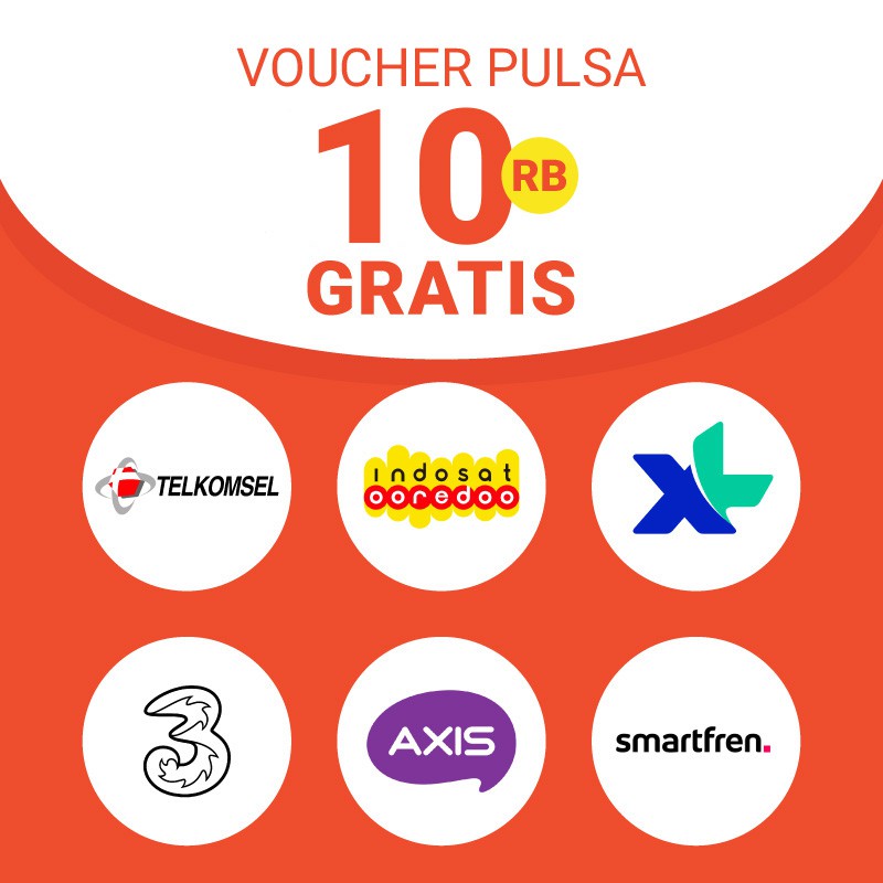 Voucher pulsa Rp.10.000,- Gratis | Shopee Indonesia