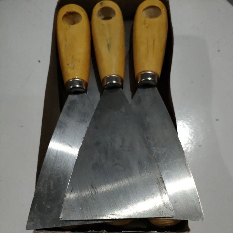 Jual Kape 3 inch gagang kayu scraper skrap dempul kape dempul kayu ...