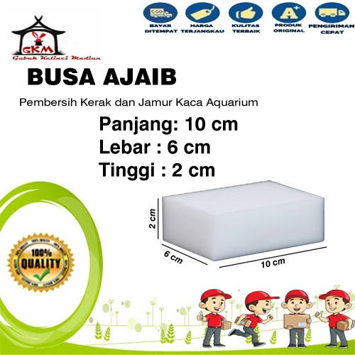 Busa Ajaib Pembersih Kaca Aquarium ukuran 10x6x2