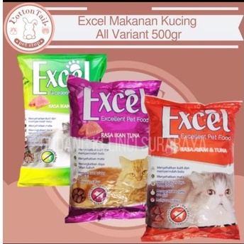 EXCEL CAT FOOD 500GR Fresh Pack /  Makanan Kucing Excel Adult, Mother &amp; Kitten 500gr