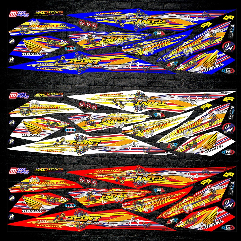 STRIPING VARIASI HONDA BEAT NEW THAILOK STICKER