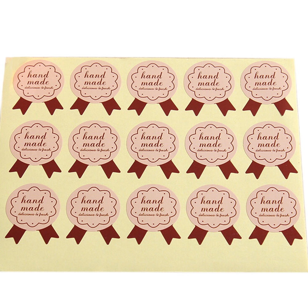 （✔✔❤1 Lembar / 15pcs Stiker Kertas Label Segel Makanan / Kue Handmade Untuk Pesta