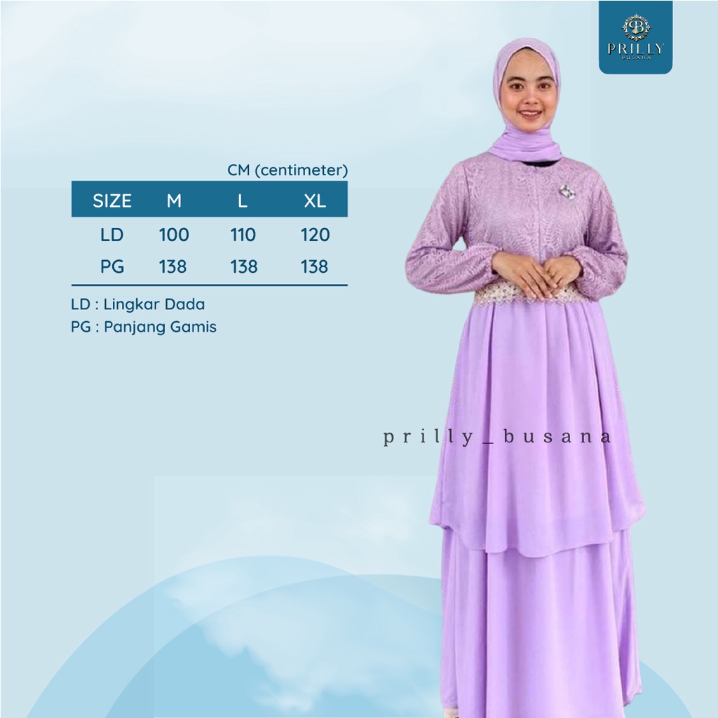 PB Prilly Busan - AREESHA GAMIS MALAYSIA BRUKAT RENDA - MALAY DRESS - MAXYDRESS MELAYU -  DRESS PESTA