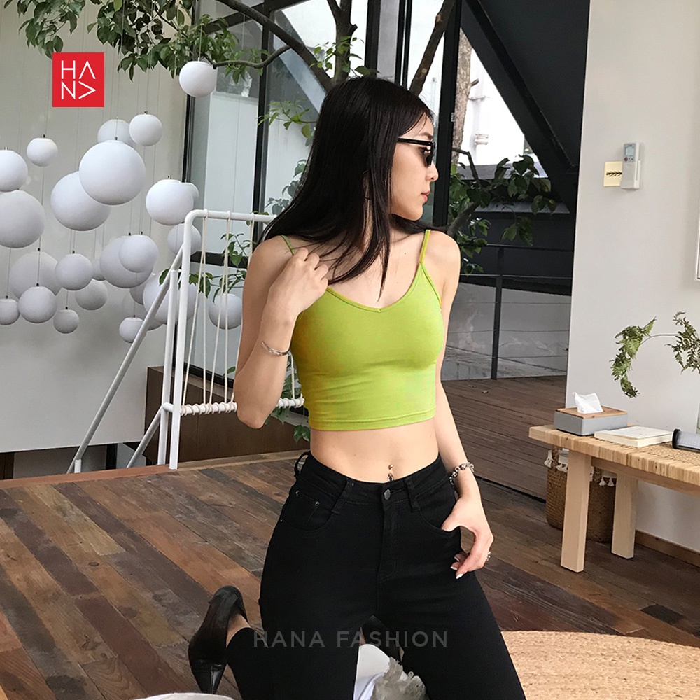 Aurora Basic Tank Top Crop S - XL Wanita - TT035-3