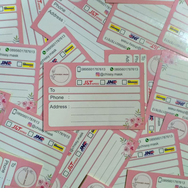 LABEL PENGIRIMAN(25PCS) BISA CUSTOM TOKO SENDIRI