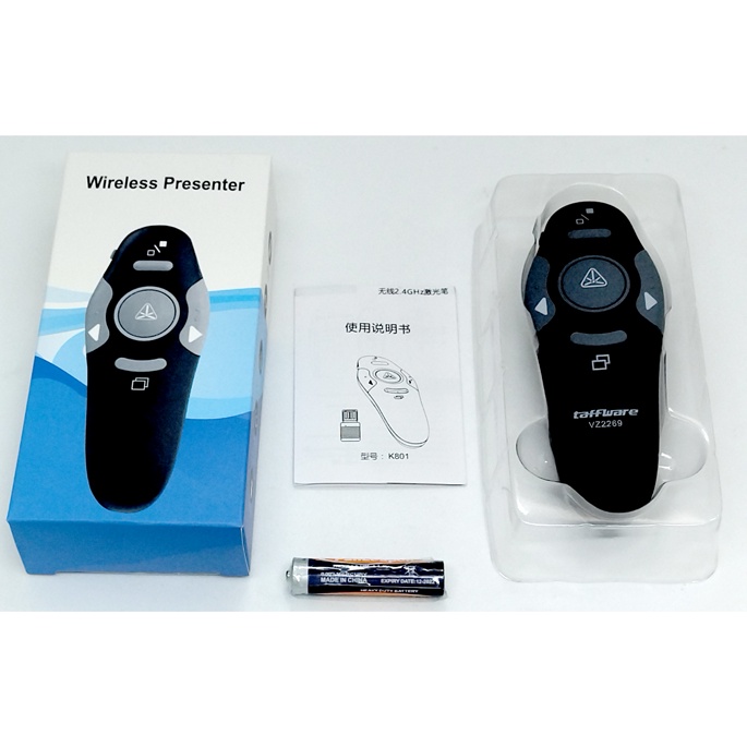 Taffware RF Wireless Laser Presenter Model - VZ2269 - Black