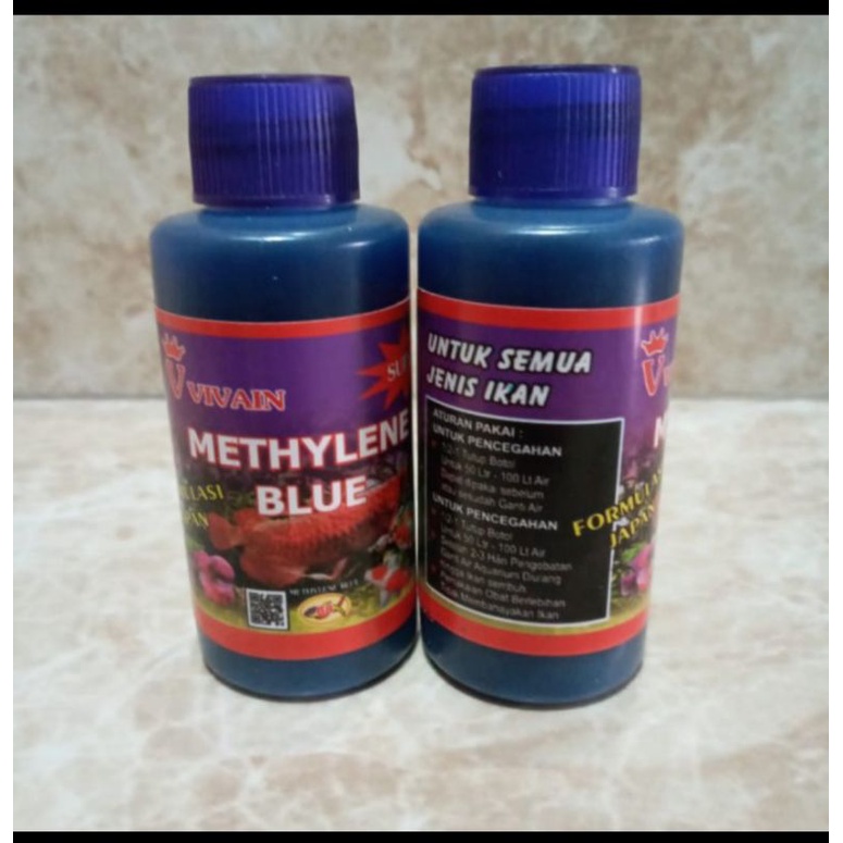 Obat biru ikan METHYLENE BLUE TOPKA VIVIAN White Spot stres Jamur