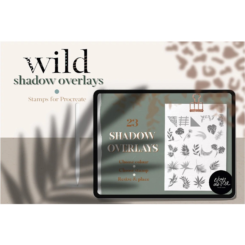 Procreate Brush - Wild Shadow Overlays for Procreate