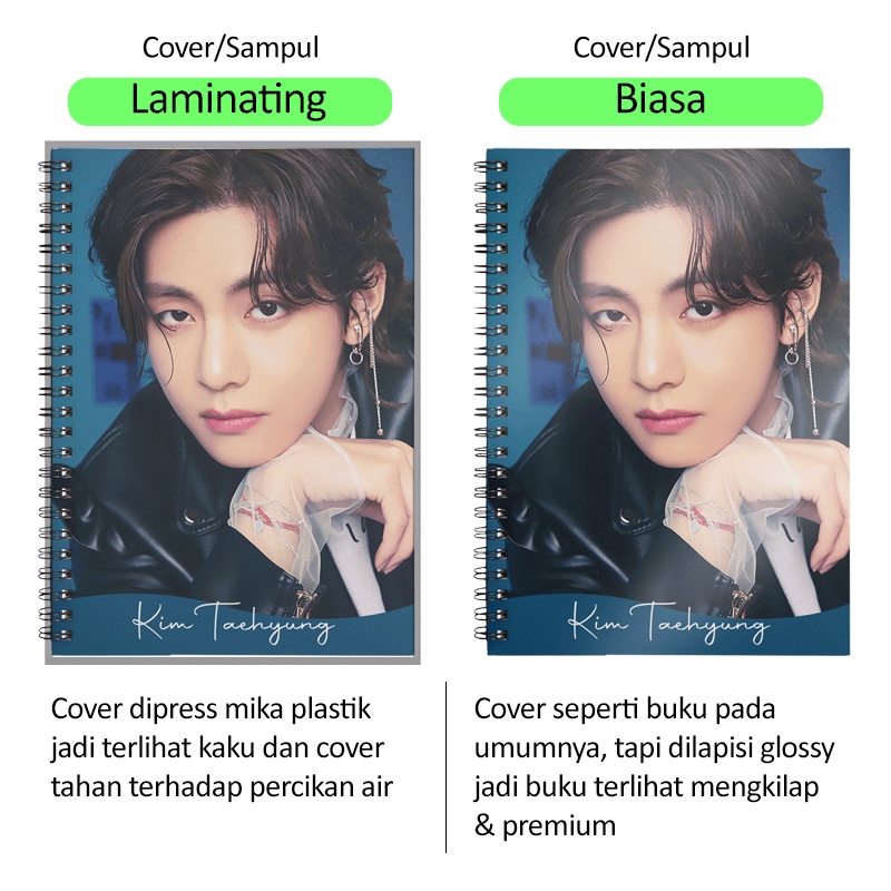Ruled Notebook Diary Agenda Buku Catatan Bergaris A5 Kpop BTS 50 Lembar B07-2