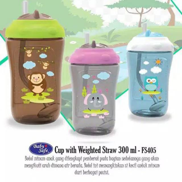 BABY SAFE - TRAINING CUP WITH STRAW (JP019) / (FS405 ) BOTOL LATIHAN MINUM BAYI