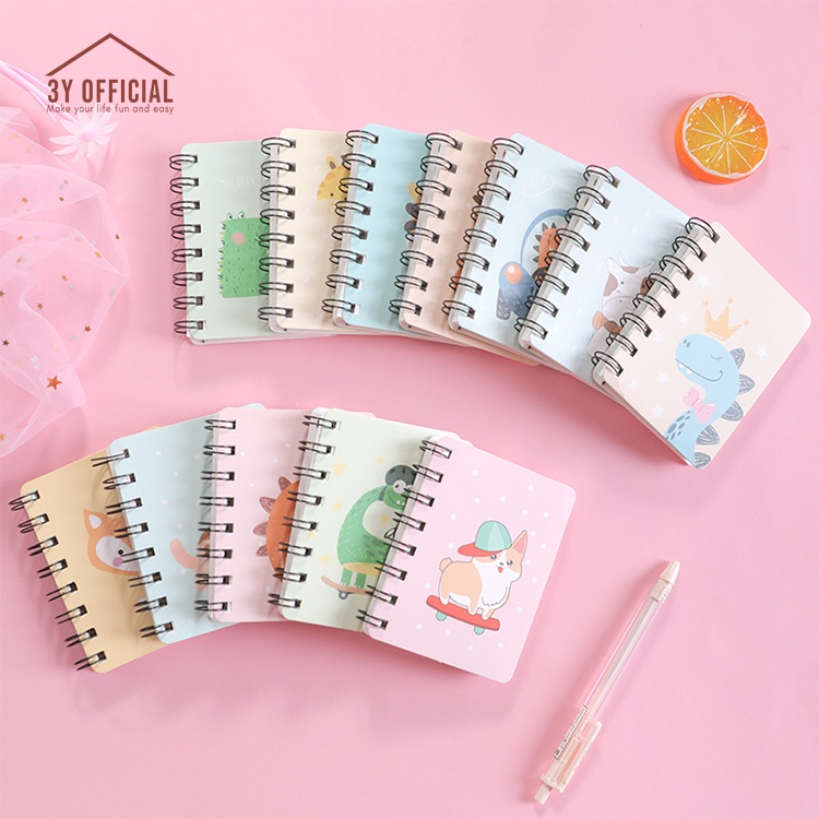 

3Y Buku catatan mini memo notebook motif binatang cute lucu ukuran A7