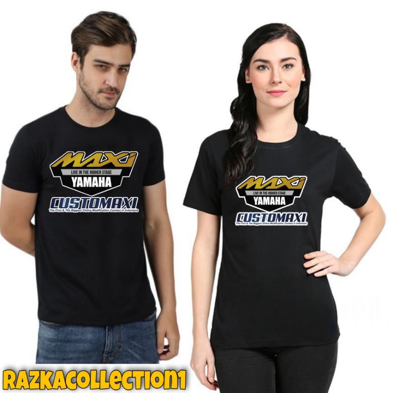 MAXI CUSTOMAXI YAMAHA || Baju Kaos MAXI YAMAHA Logo Maxi Yamaha - Razkacollection1
