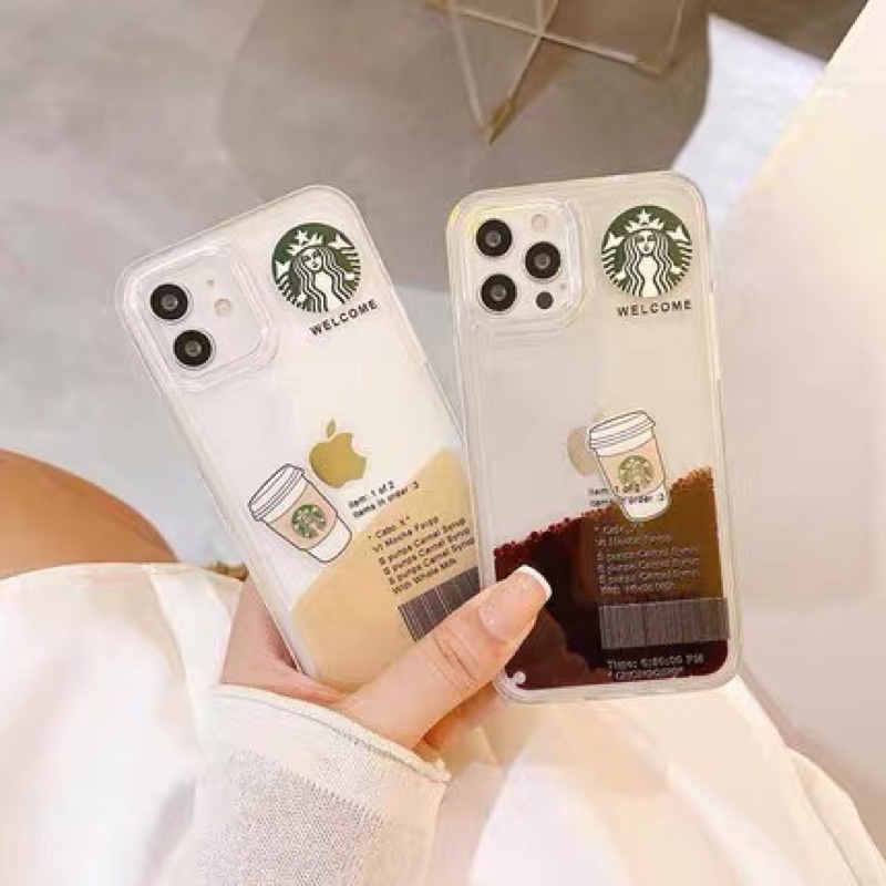 Casing Motif Starbucks Coffe Quicksand Soft Case IPHONE 6 6G 6S 6+ 6S+ 7 7+ 8 8+ PLUS SE 2 2020 Tpu Transparan Shockproof Cover