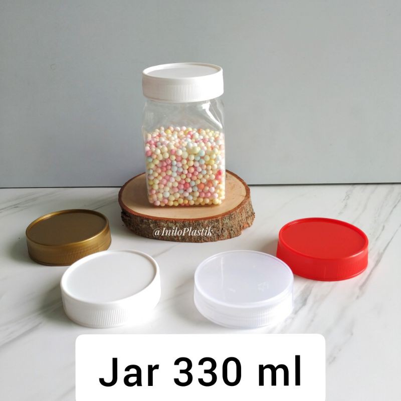 @10 pcs Jar Bumbu Gucci 330 ml / toples Plastik 330 ml / Jar 330 ml + Tutup