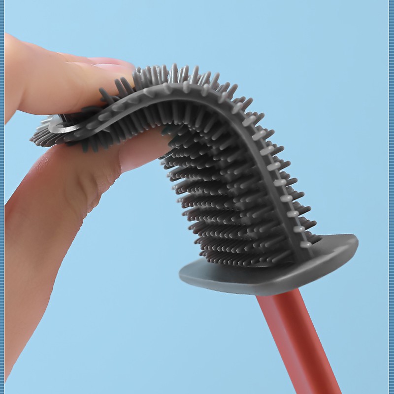 Brush Toilet Sikat wc Silicone  elastic pembersih wc elastis