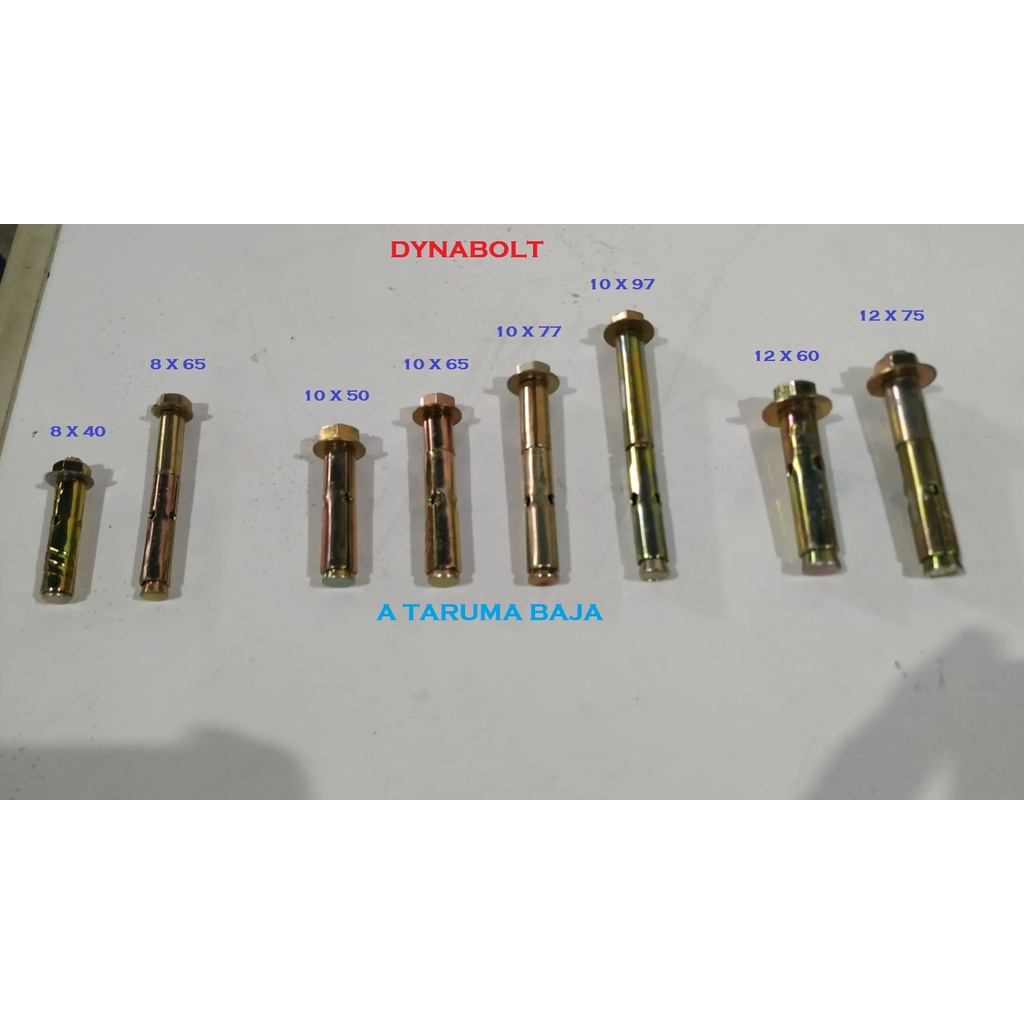 Dynabolt M12 - Anchor Bolt M12 - Baut Dynabolt M12 - Panjang 6cm dan 7,5cm