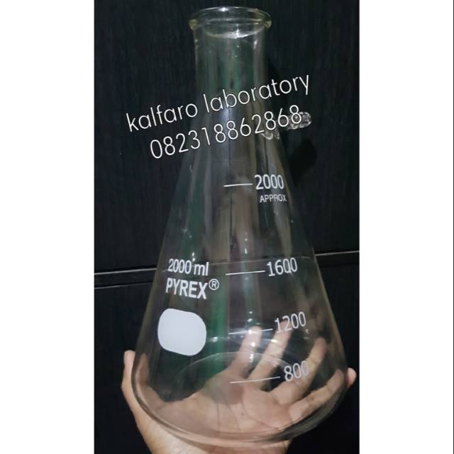 Filtering Flask 2000ml Erlenmeyer 2000ml Pyrex Pipa Samping Shopee Indonesia
