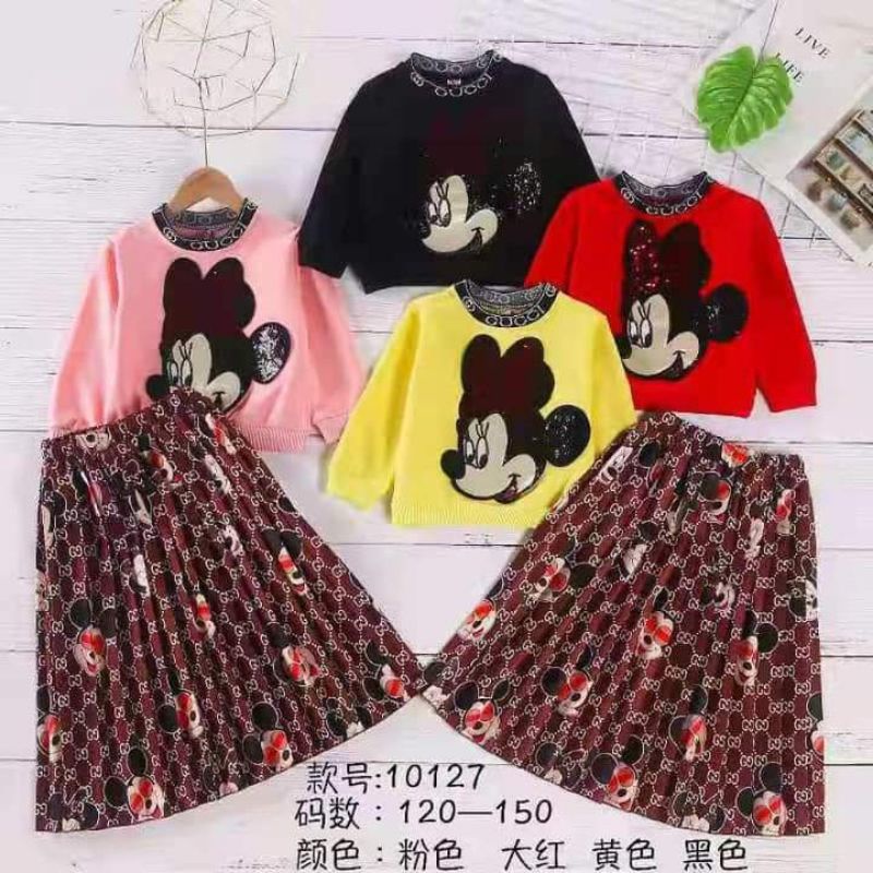 SETELAN ROK PANJANG IMPORT PREMIUM MIKI GUCCI