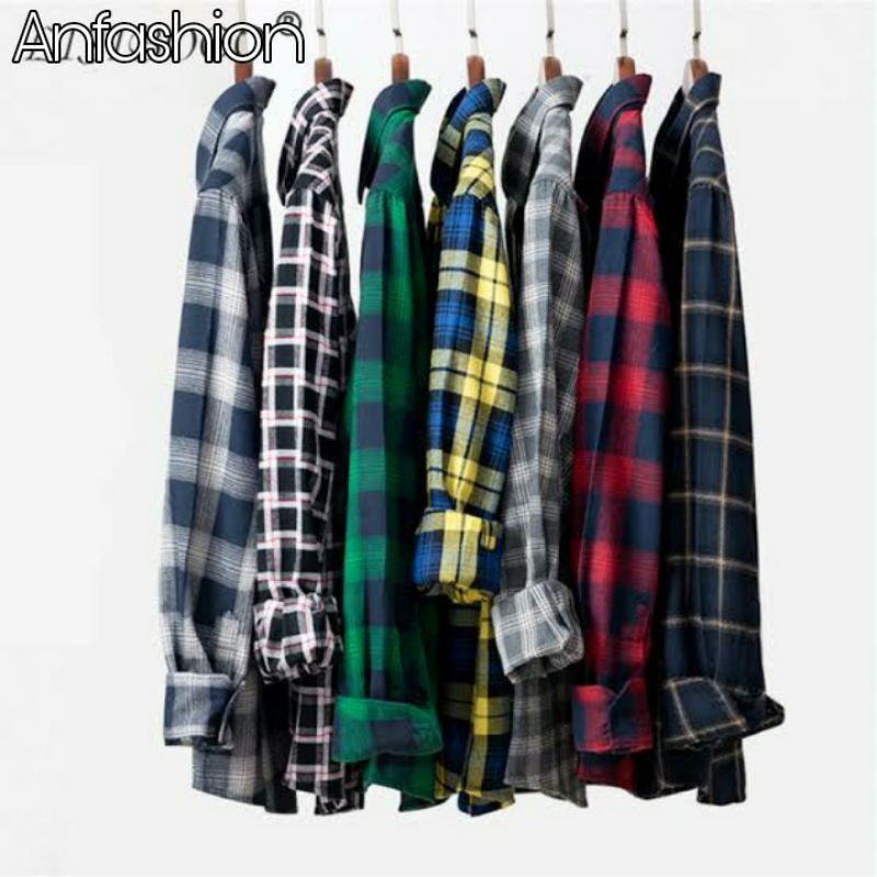 flanel wanita panjang kemeja flannel best seller