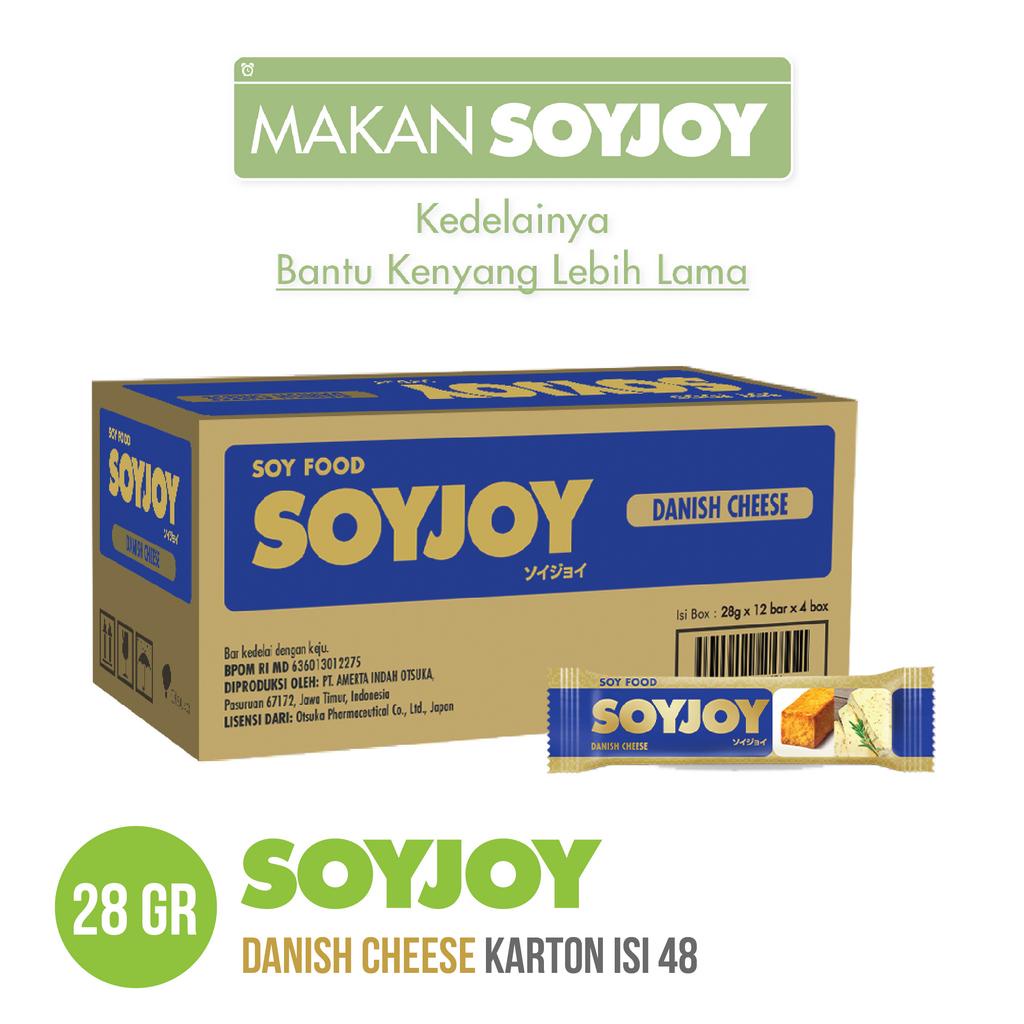 

SOYJOY Snack Bar Kedelai Danish Cheese 28gr - 1 Karton (48 Bar)