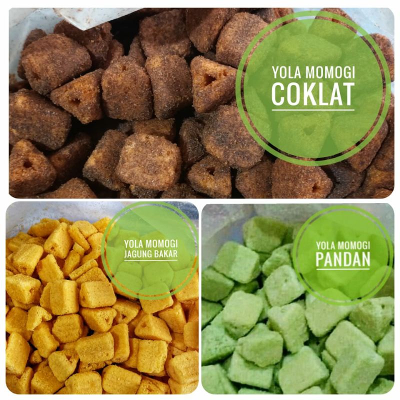 

Yola Momogi 3 Varian Rasa Snack Curah Murah