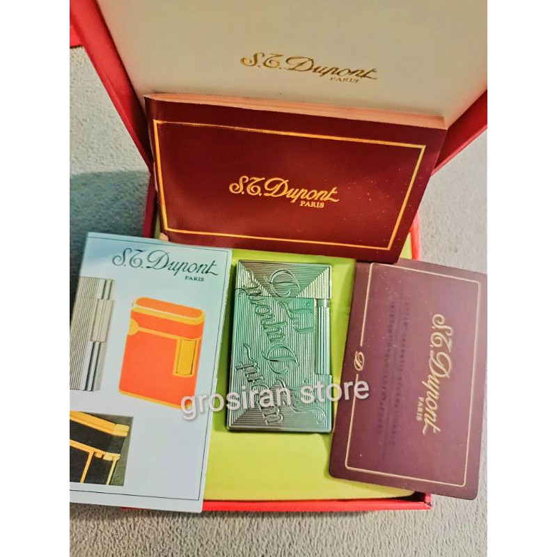 korek Dupont original silver motif sertifikat