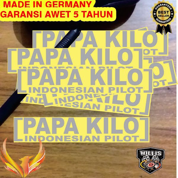 

TERMURAH STICKER CUTTING PAPA KILO INDONESIAN PILOT 15 cm Phoenix Star