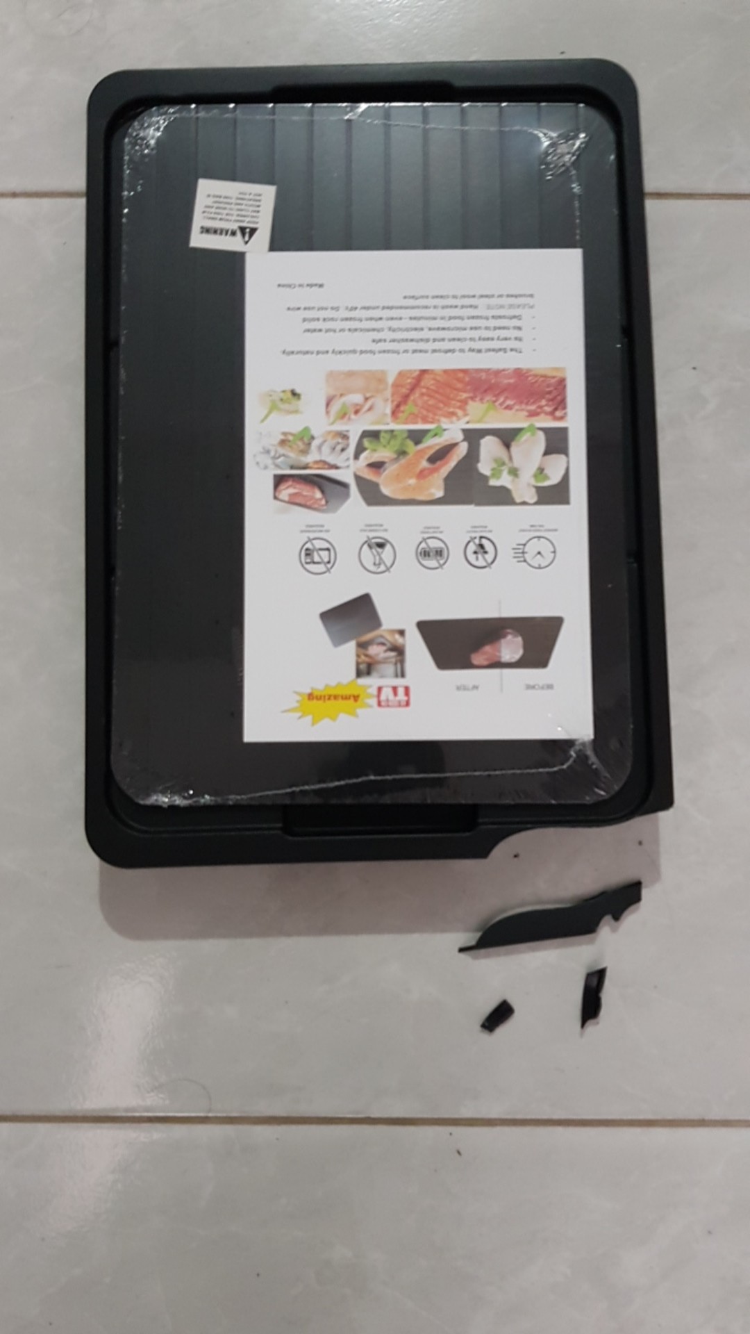 Fast Defrosting Tray With Cleaner Frozen Meat Defrost Food Thawing Plate Board Kitchen Tool