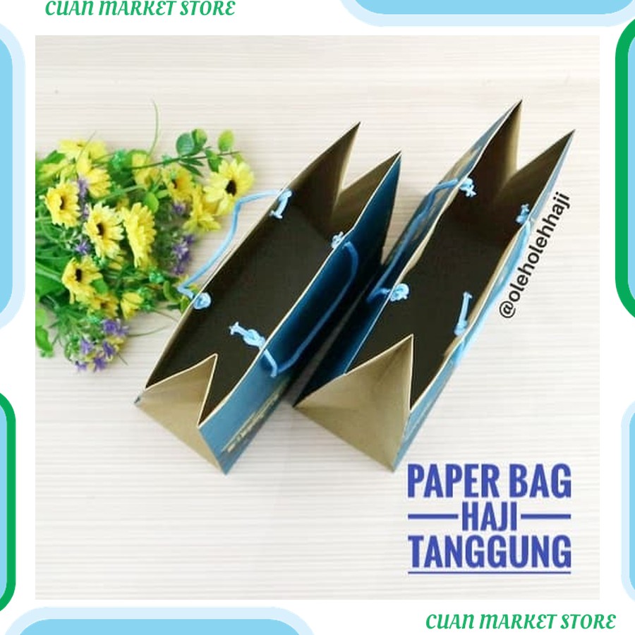 

Paper Bag Haji Tanggung/Tas Kertas / Tas Souvenir Haji /Oleh Oleh Haji Kualitas Premium