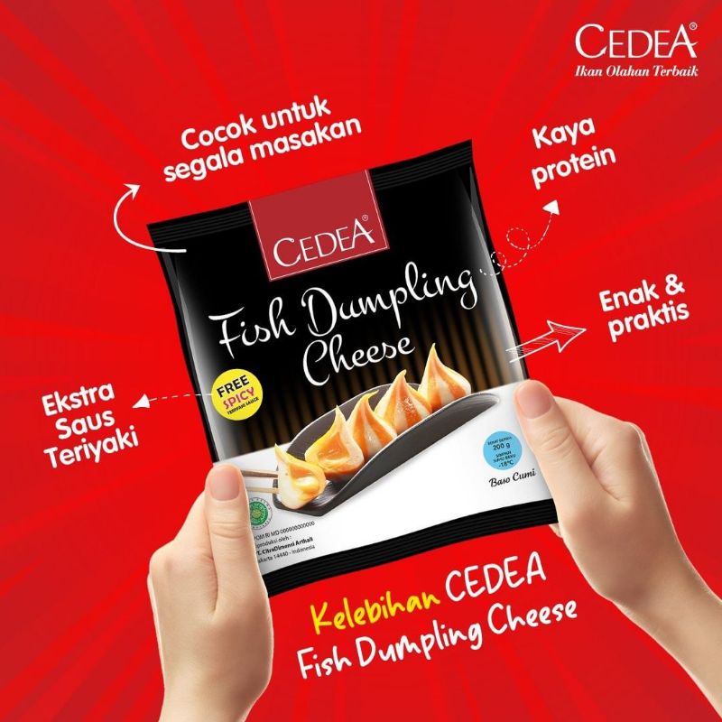 CEDEA Fish Dumpling Cheese Keju 200 g Halal | Shabu shabu Tomyam