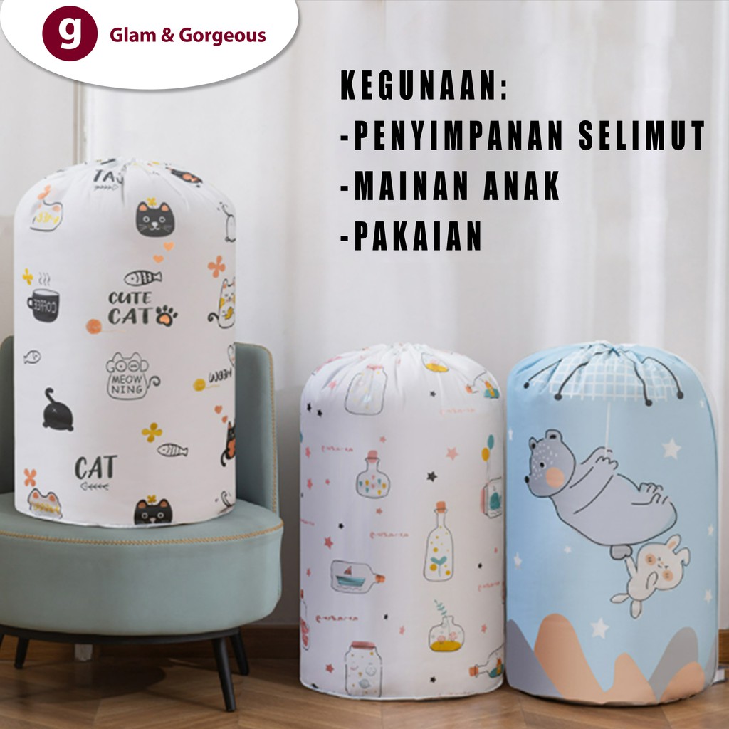 Tempat Penyimpanan selimut Bed Cover simpan pakaian organizer serbaguna TP012