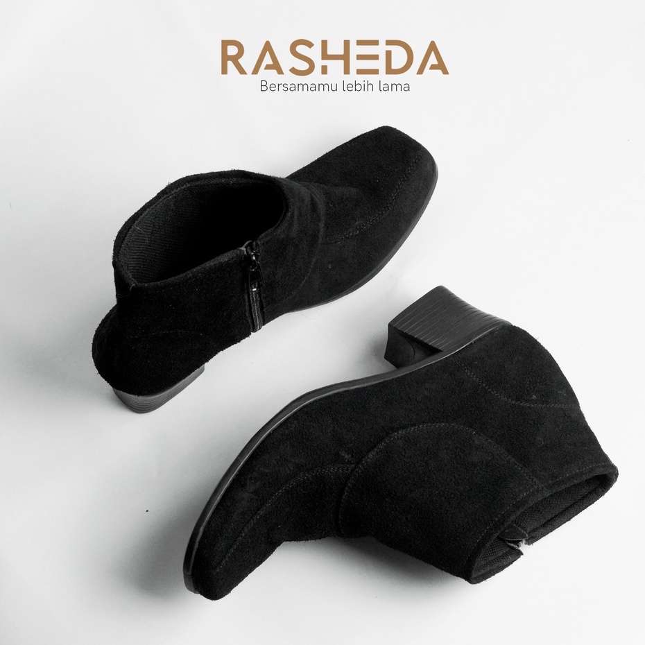 Sepatu Wanita Kulit Asli Rasheda BC 02 Kasual Boot