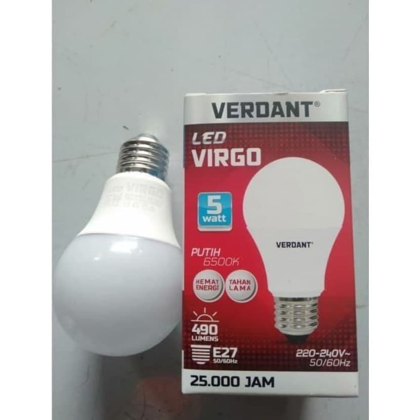 Lampu LED A Bulb Verdant 5w 5 Watt Cahaya Putih Premium Bergaransi SNI