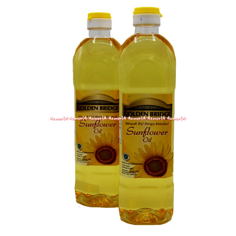 Golden Bridge Sun Flower Oil 1L Minyak Goreng Rendah Lemak Minyak Salad Minyak Biji Bunga Matahari Goldenbridge Suns Flowers Sunflower 1 Litter