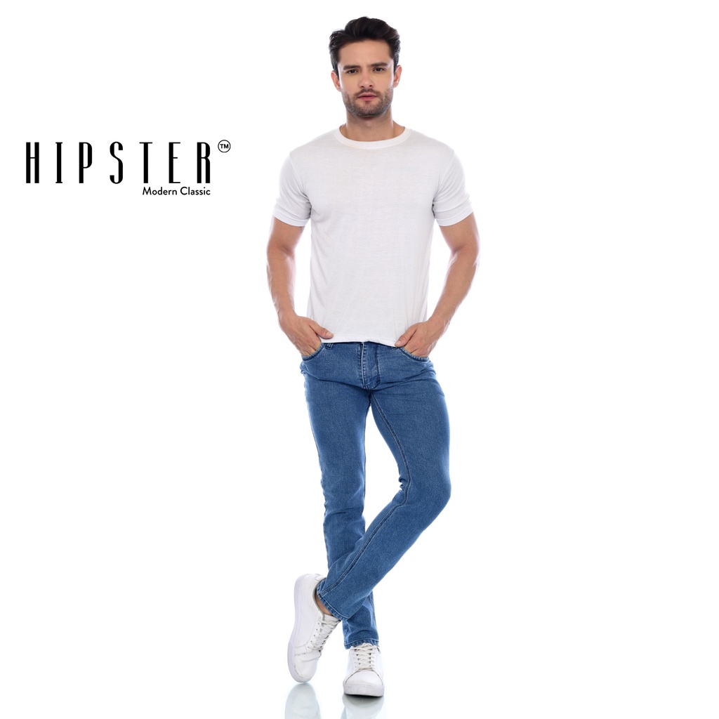 HIPSTER Celana Jeans Panjang Pria Warna Biru Muda/Bioblitz