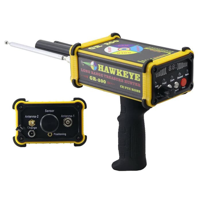 Original HAWKEYE GR 200 Gold Metal Detector Alat Pelacak Pendeteksi Emas