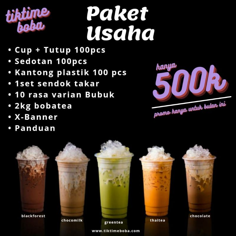 

paket usaha tiktime boba