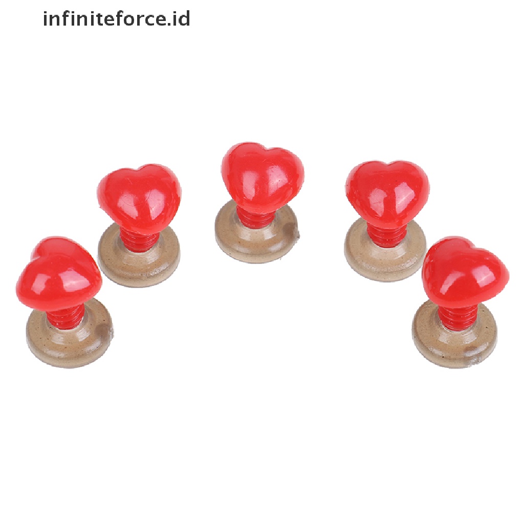 (Infiniteforce.Id) 100pcs Mata Boneka Bentuk Hati Untuk Kerajinan Tangan