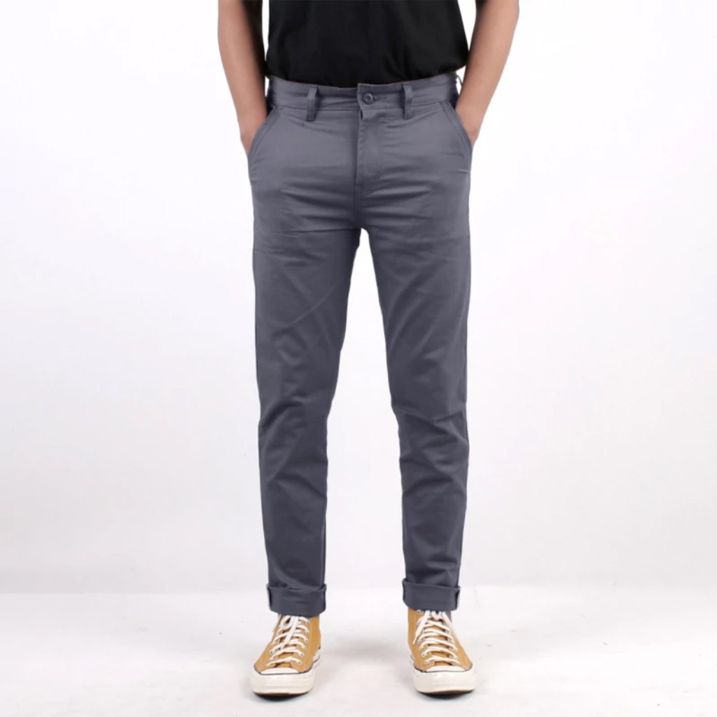 CELANA CHINO ORIGINAL PRIA SLIM FIT STRETCH CASUAL FORMAL CHINOS PREMIUM SELVED