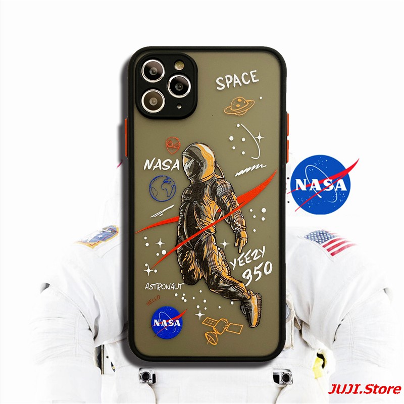 Luxury astronaut Case iphone 11 pro max X XR 7 8 6 6s Plus XS Max Frosted feel Case