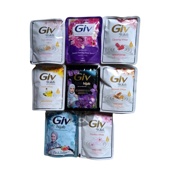 Giv Sabun Cair Giv Body Wash Sabun Cair Pouch Refill 60ml All Varian