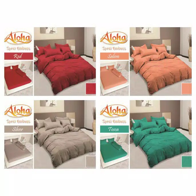 Ss Sprei Emboss Polos ALOHA Jacquard 160 160X200 Queen Size No 2 Termurah Best Seller