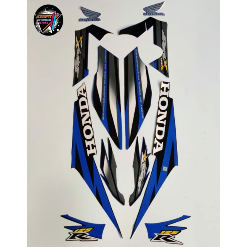 SRIPING HOND SUPRA X 125 CW TAHUN 2006 WARNA BIRU L, LIST BODY MOTOR HONDA SUPRA X 125 CW TERBAIK