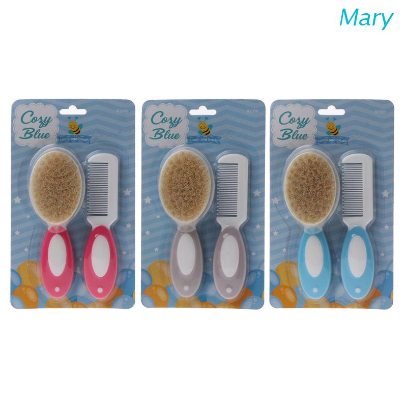 Mary 2pcs / Set Sisir Rambut Bayi Newborn Laki-Laki / Perempuan Portable