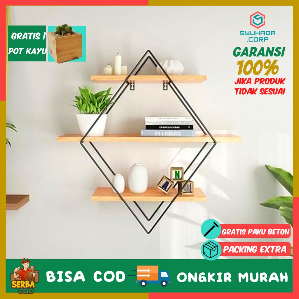 TERMURAH !! RAK HIASAN DINDING AESTHETIC PAJANGAN KAMAR DEKORASI HOME