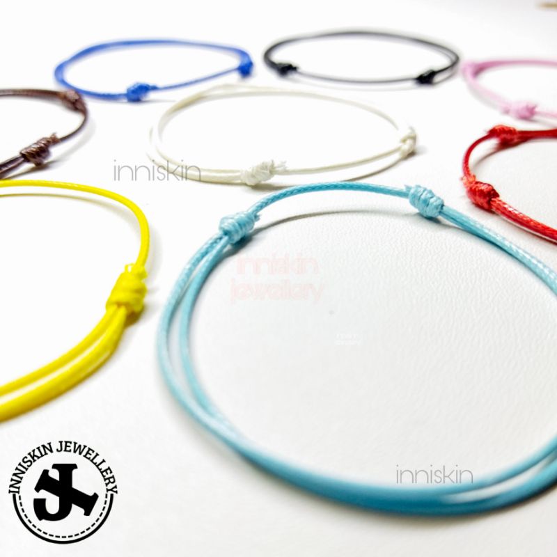 [1mm , 1.5mm ] Gelang Korea Warna Warni / Gelang Korea Tahan Air / Tali Korea Stylist / Gelang Pria / Gelang Wanita / Gelang Waterproof Jewellery