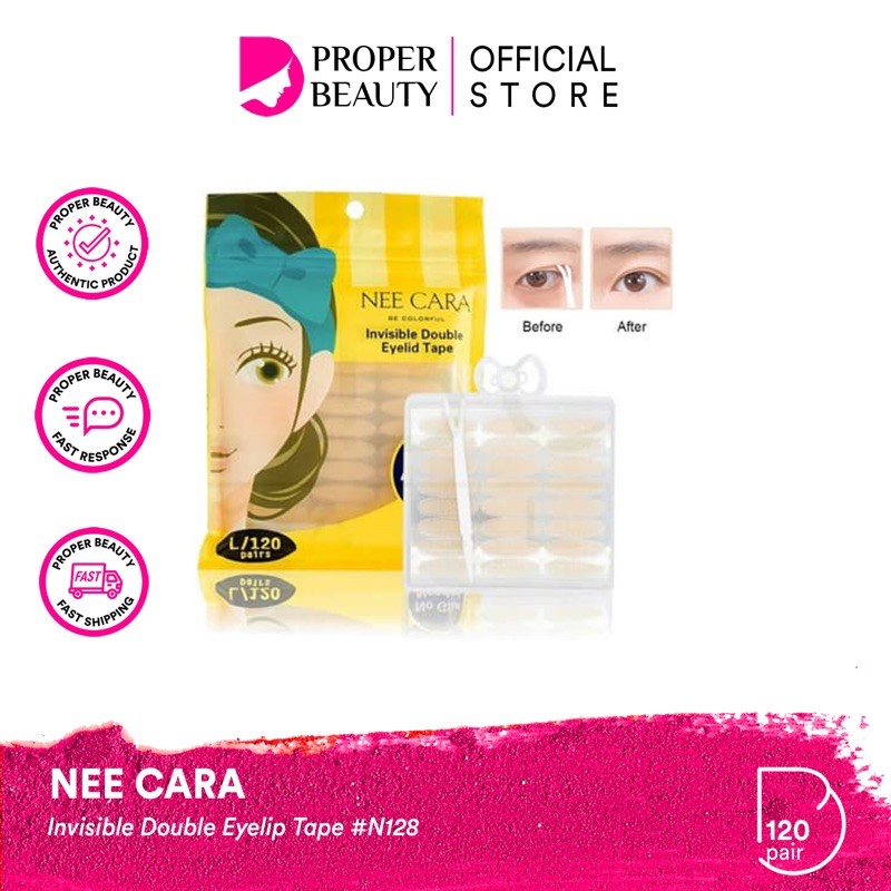 NEE CARA Invisible Double Eyelip Tape #N128 Thailand / Scott Mata / Water Activated Glue / Lace