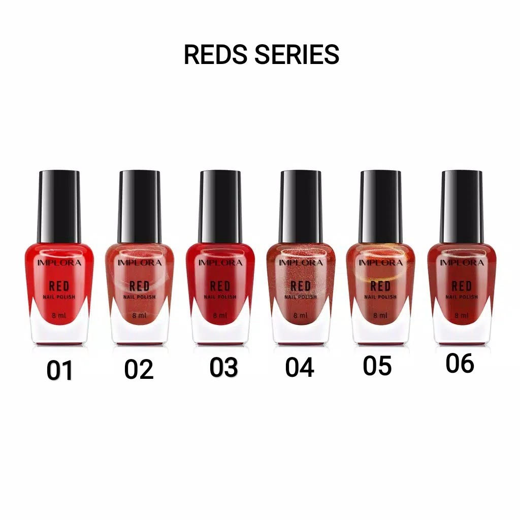 ❤️ MEMEY ❤️ IMPLORA Nail Polish 8ml ( Wonder Nudes Red )